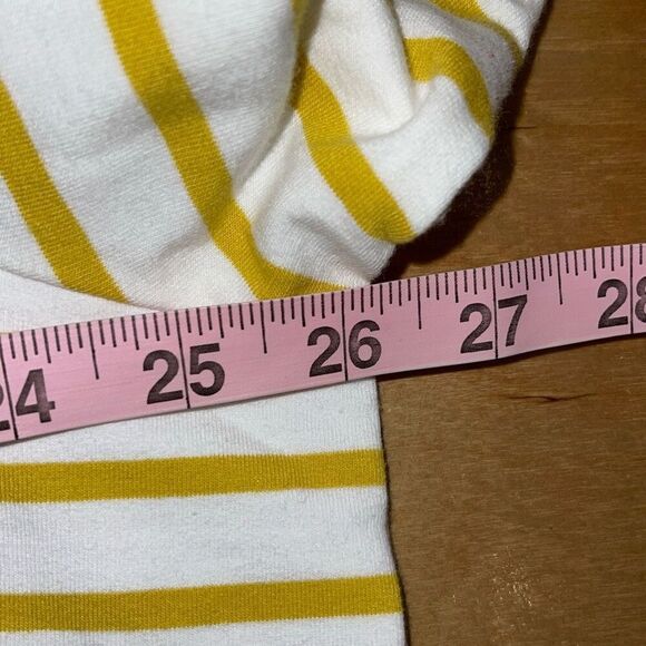 Joules Womens Striped Seacombe Button Shoulder Breton Top White Yellow Sz 20 NWT - Picture 11 of 12